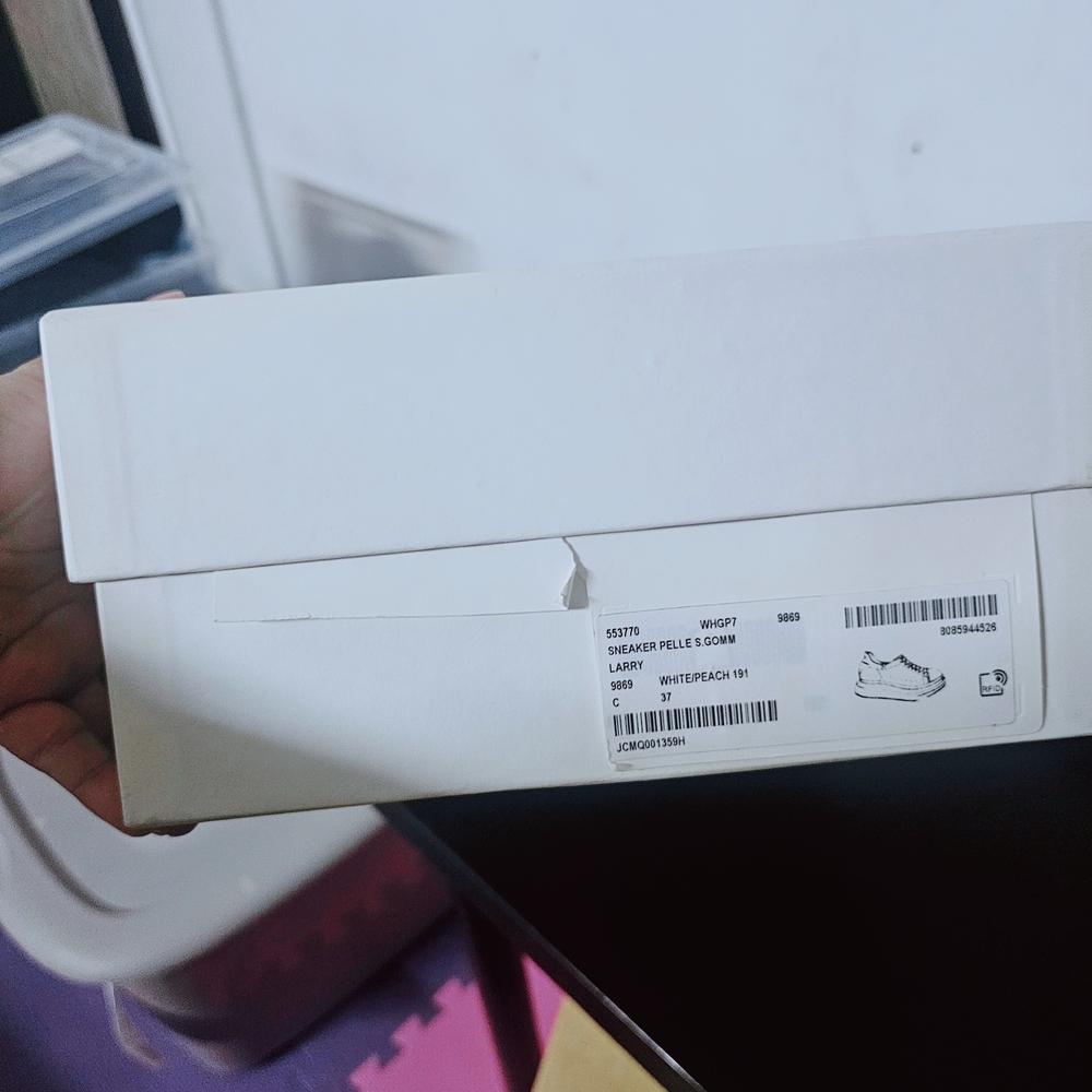 Alexander McQueen White and Peach Sneakers - Picture 3 of 7